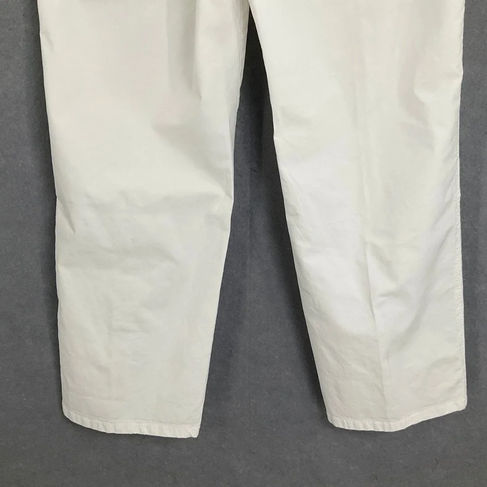 Chicos Women's‎ White Pants Size 2 (US L) Cropped Eyelet Details Vacation Cruise - Picture 8 of 13